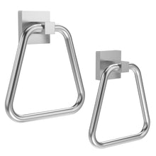 Load image into Gallery viewer, RUACQ Hand Towel Ring,Square Base, Stainless Steel, Matte Black, CQ-87011A-B
