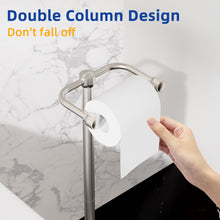Load image into Gallery viewer, RUACQ Toilet Paper Holder Stand with Post Pivoting Design, Stable Weighted Base, SUS304 Stainless Steel
