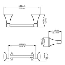 Load image into Gallery viewer, Double Post Pivoting Toilet Paper Holder Matte Black 97410C-B
