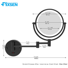 Load image into Gallery viewer, LED Wall-Mount Sensor Makeup Mirror Matte Black
