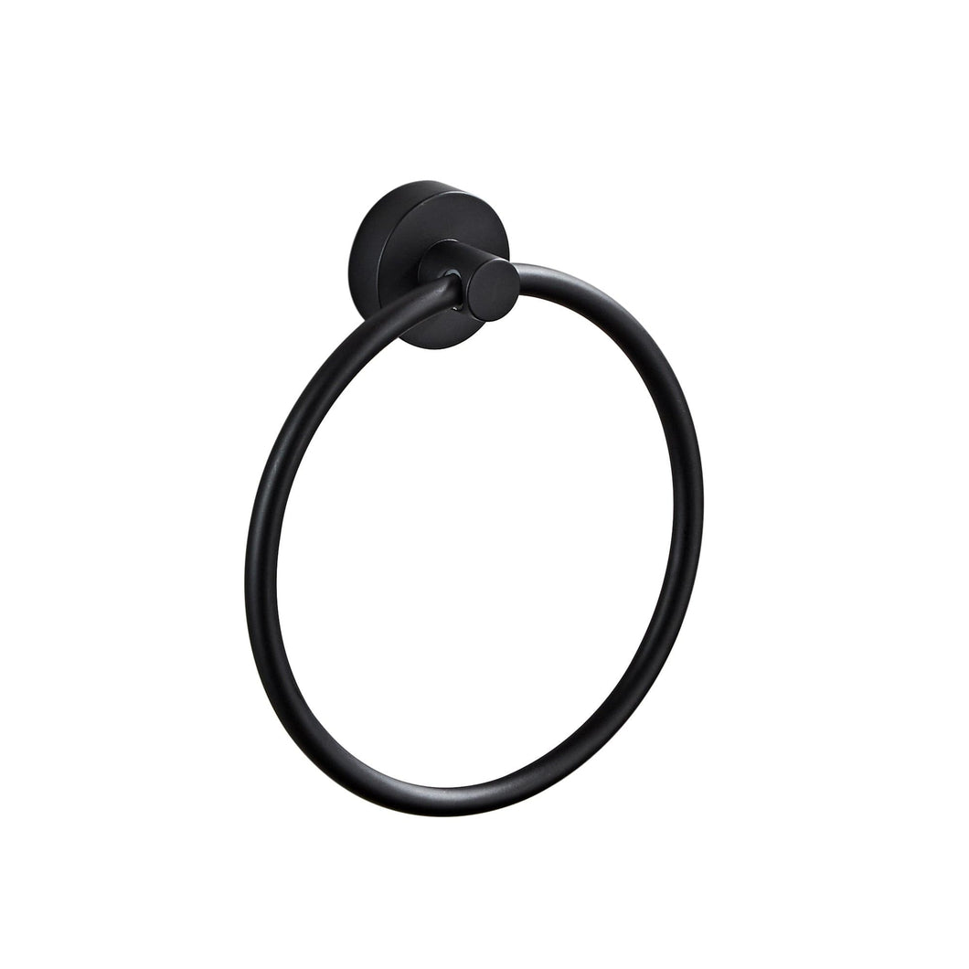 Classic Round Towel Ring, Matte Black