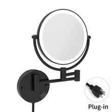 Load image into Gallery viewer, LED Wall-Mount Makeup Mirror Matte Black
