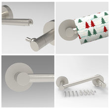 Load image into Gallery viewer, Double Post Pivoting Toilet Paper Holder Brushed Nickel 51510C-N
