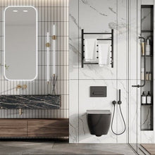 Load image into Gallery viewer, Heated Towel Rack, Wall Mount Electric Towel Warmer with Timer, Matte Black

