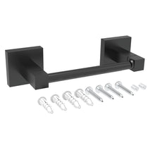 Load image into Gallery viewer, Double Post Pivoting Toilet Paper Holder Matte Black 87010C-B
