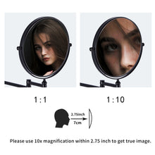 Load image into Gallery viewer, Wall-Mount Makeup Mirror Matte Black Series-252
