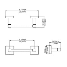 Load image into Gallery viewer, Double Post Pivoting Toilet Paper Holder Matte Black 87010C-B

