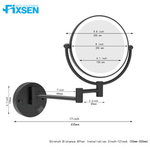 Load image into Gallery viewer, LED Wall-Mount Makeup Mirror Chrome 7X Magnification
