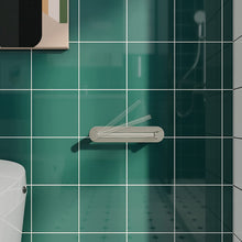 Load image into Gallery viewer, Self Adhesive Double Post Pivoting Toilet Paper Holder Brushed Nickel
