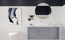 Load image into Gallery viewer, LED Wall-Mount Makeup Mirror Matte Grey 7X Magnification
