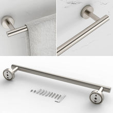 Load image into Gallery viewer, 6 PCs Bathroom Hardware Set, Brushed Stainless Steel
