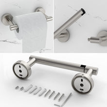 Load image into Gallery viewer, 6 PCs Bathroom Hardware Set, Brushed Stainless Steel
