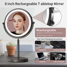 Load image into Gallery viewer, 8&#39;&#39; LED Portable Makeup Mirror
